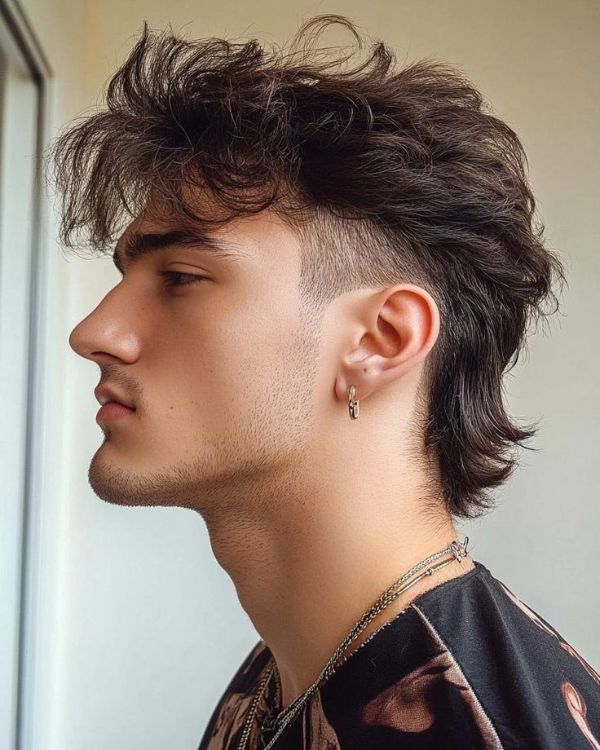 Burst Fade Mullet