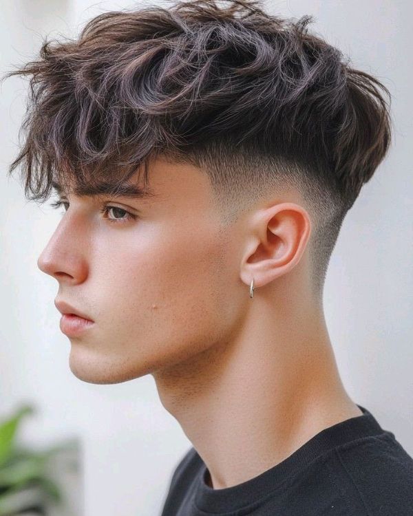 Crop Top Fade with Blunt Fringe