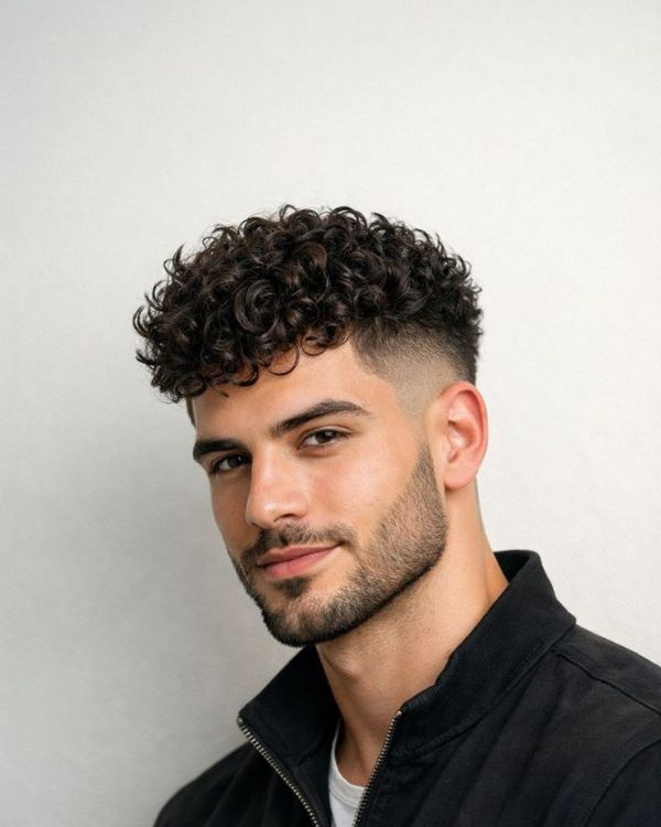 Curly Mullet Fade