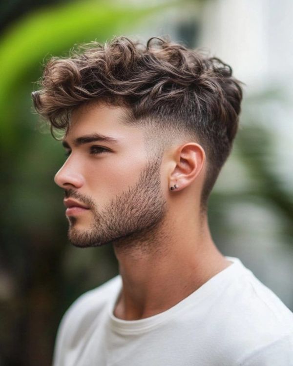 Curly Perm With Fade