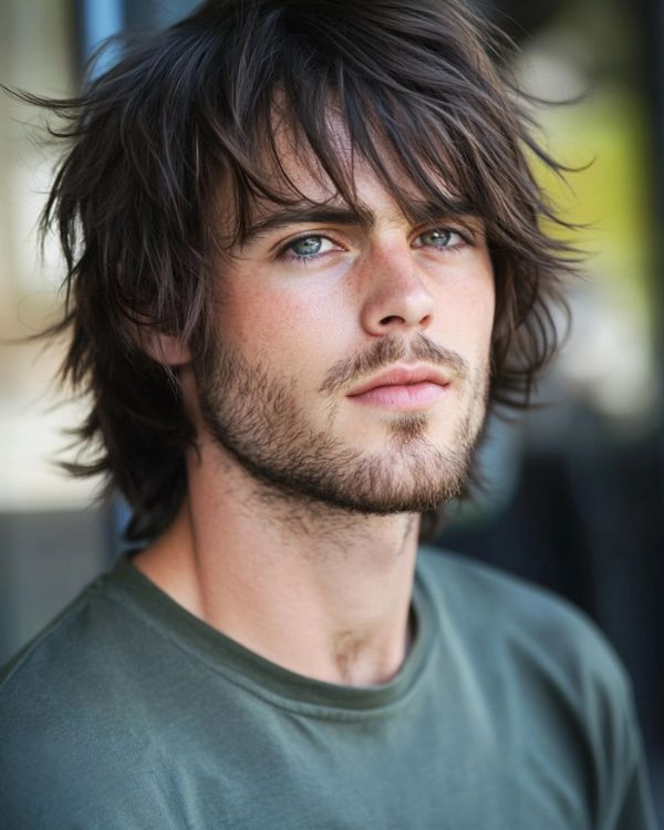 Long Shag Haircut Men