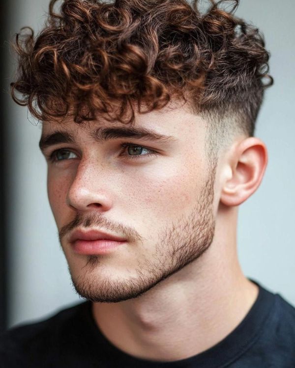 Messy Curly Hair Fade