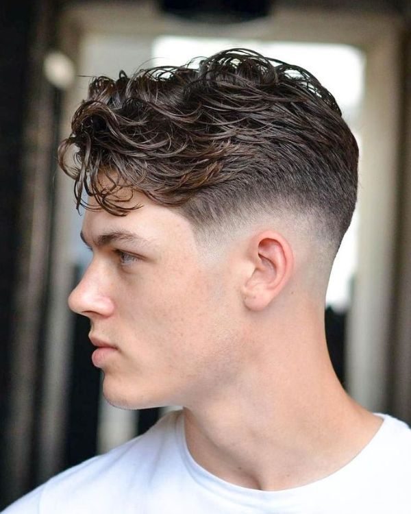 Middle Part with Taper Fade