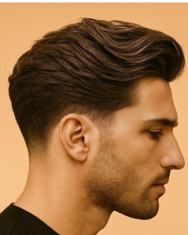Middle Parted Brush Back