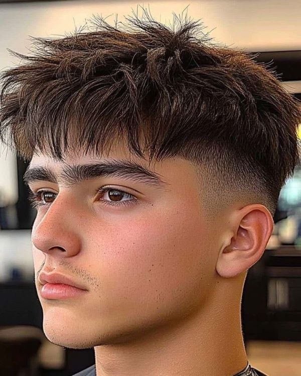 Short, Textured French Crop Fade