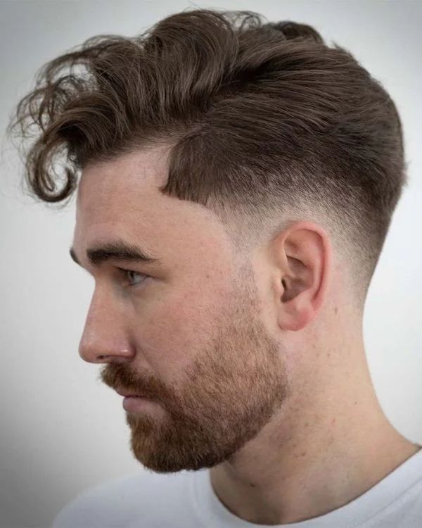 Side-Swept French Crop with Low Fade