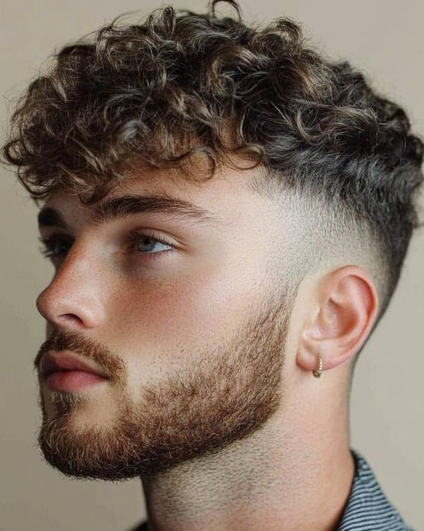 Thick Curls With Low Fade