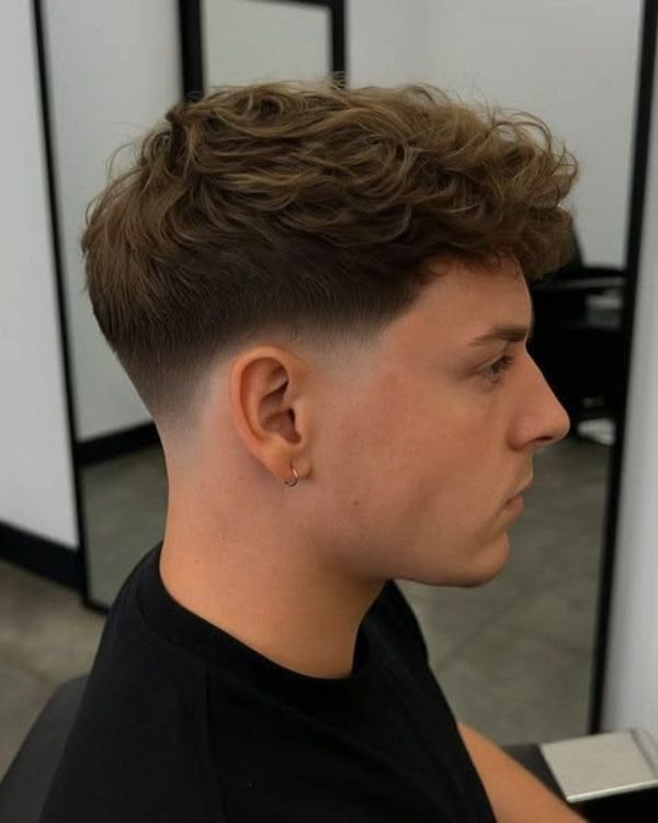 Thick, Messy Crop with Low Taper Fade