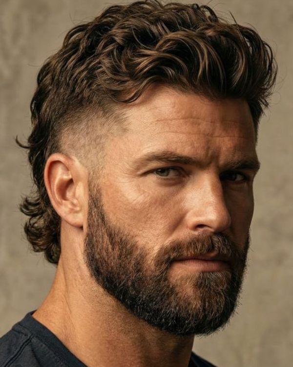 Edgy Mullet with Beard
