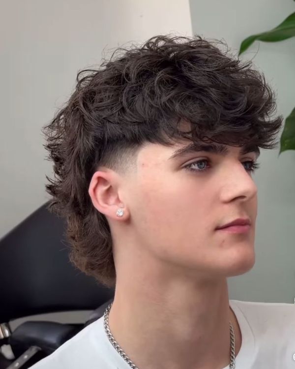 Faded Mullet with Fringe