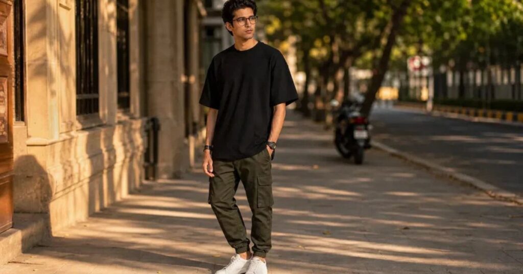 Oversized T-Shirt With Cargo Pants