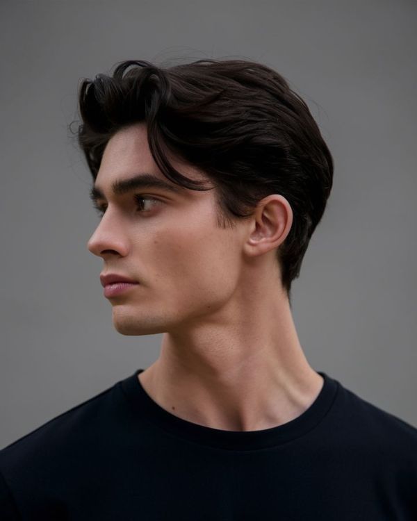 Pulled Back Center Part with Short Sides