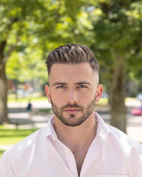 Short Brush Up with Tapered Sides
