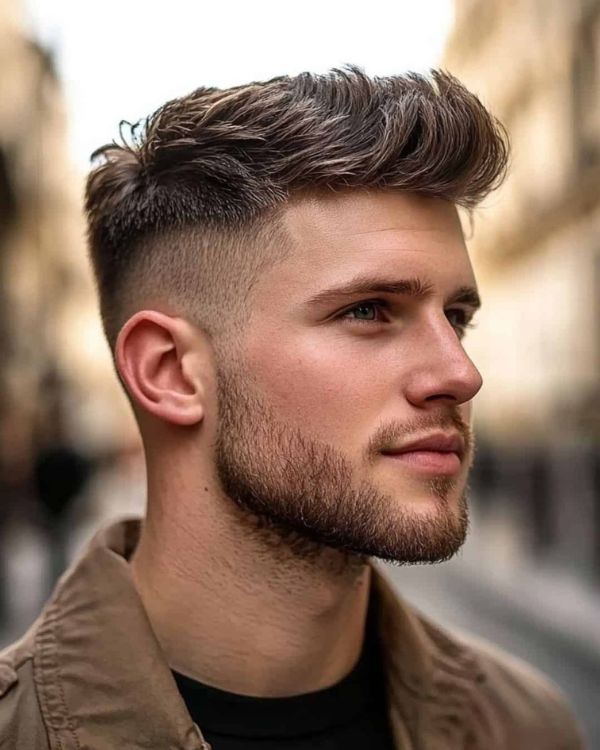 Textured Pompadour Fade