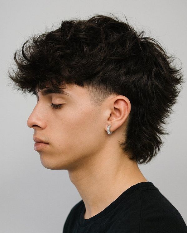 Trendy Short Mullet with Low Taper Fade