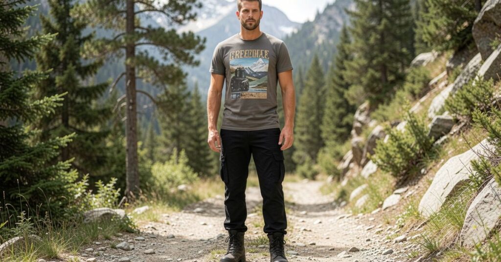 With a T-Shirt