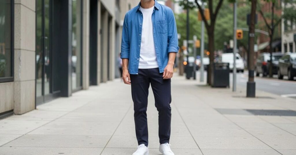 Casual Blue Shirt Outfits