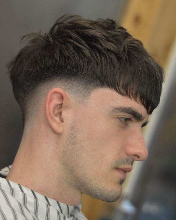 Layered French Crop with Low Fade