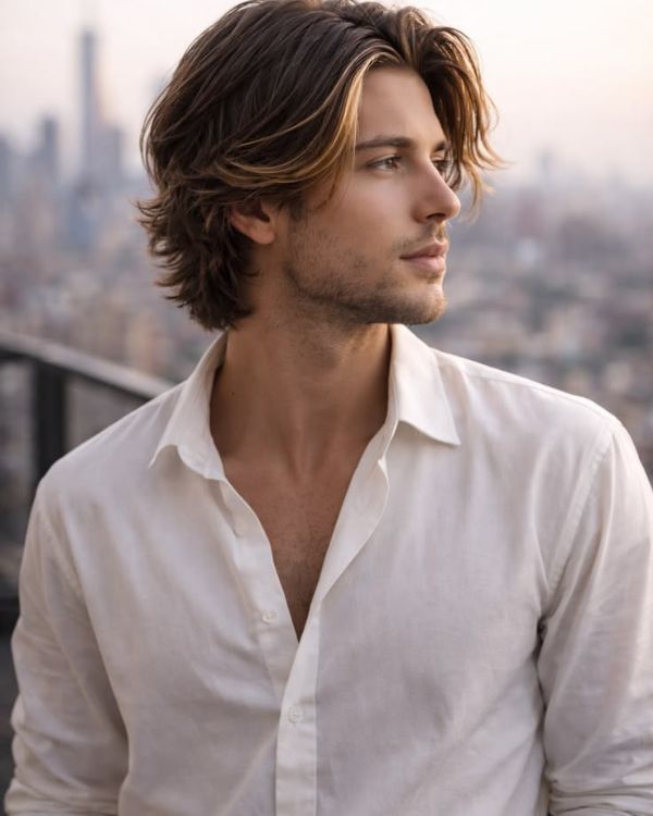 Long Side Swept Hair
