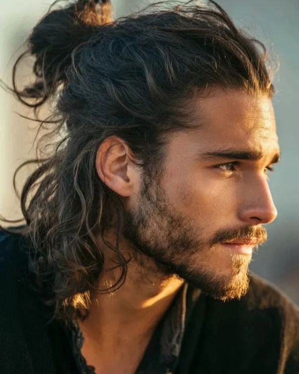Messy Man Bun