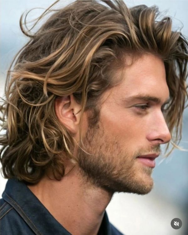Messy Shoulder-Length Hair