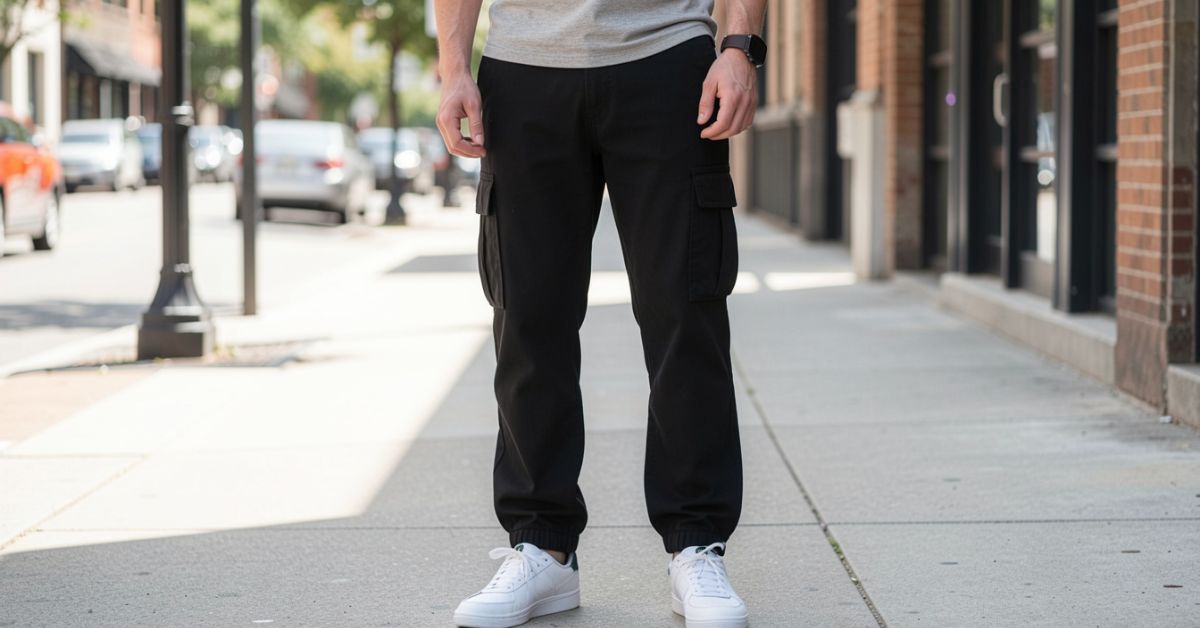 black cargo pants